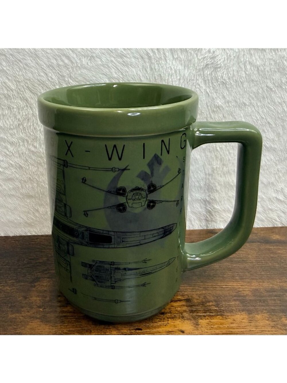 Star Wars T-65 X-Wing Starfighter Ceramic Mug Green Design 14 oz